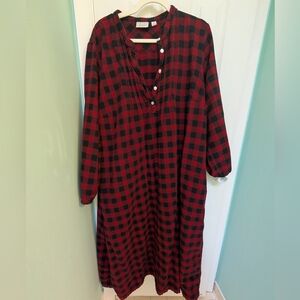 LL Bean Long Flannel Nightgown